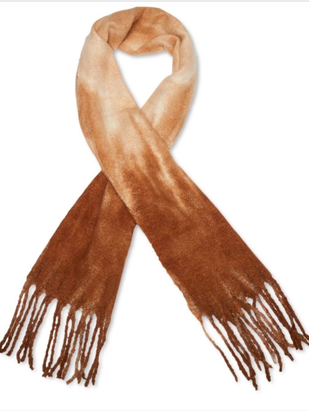 Steve Madden Ombre Brown Fringe Scarf. Cozy And Soft NWT. Gifts Fall Winter
